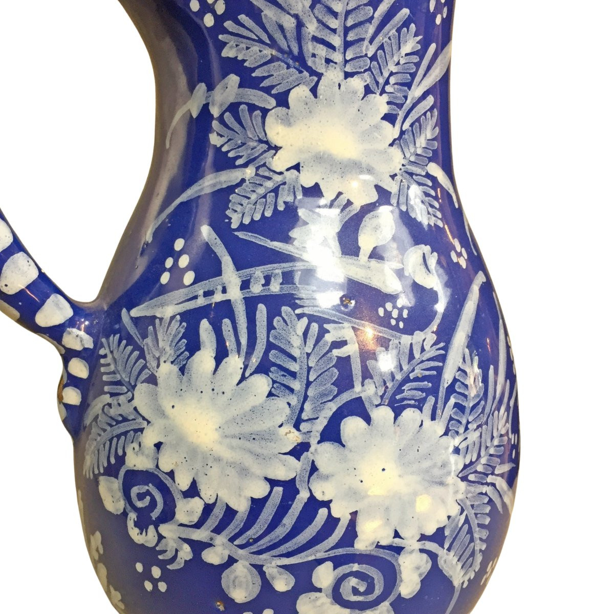 A Pitcher, Persian Blue Background, Nevers, 17th Century -photo-2