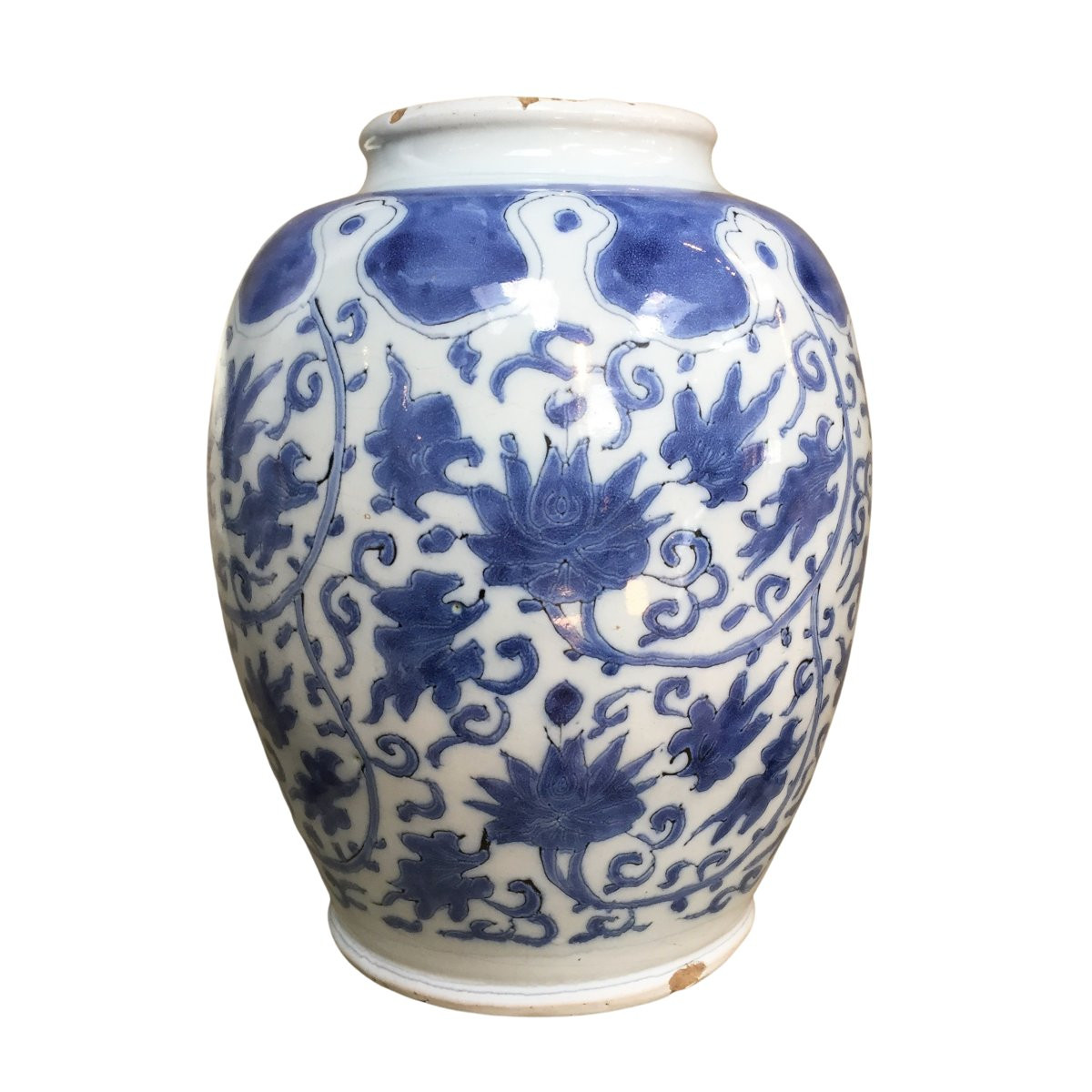 Vase En Faïence De Delft à Décor De Chinoiserie Transitionnelle, XVIIe Siècle-photo-3