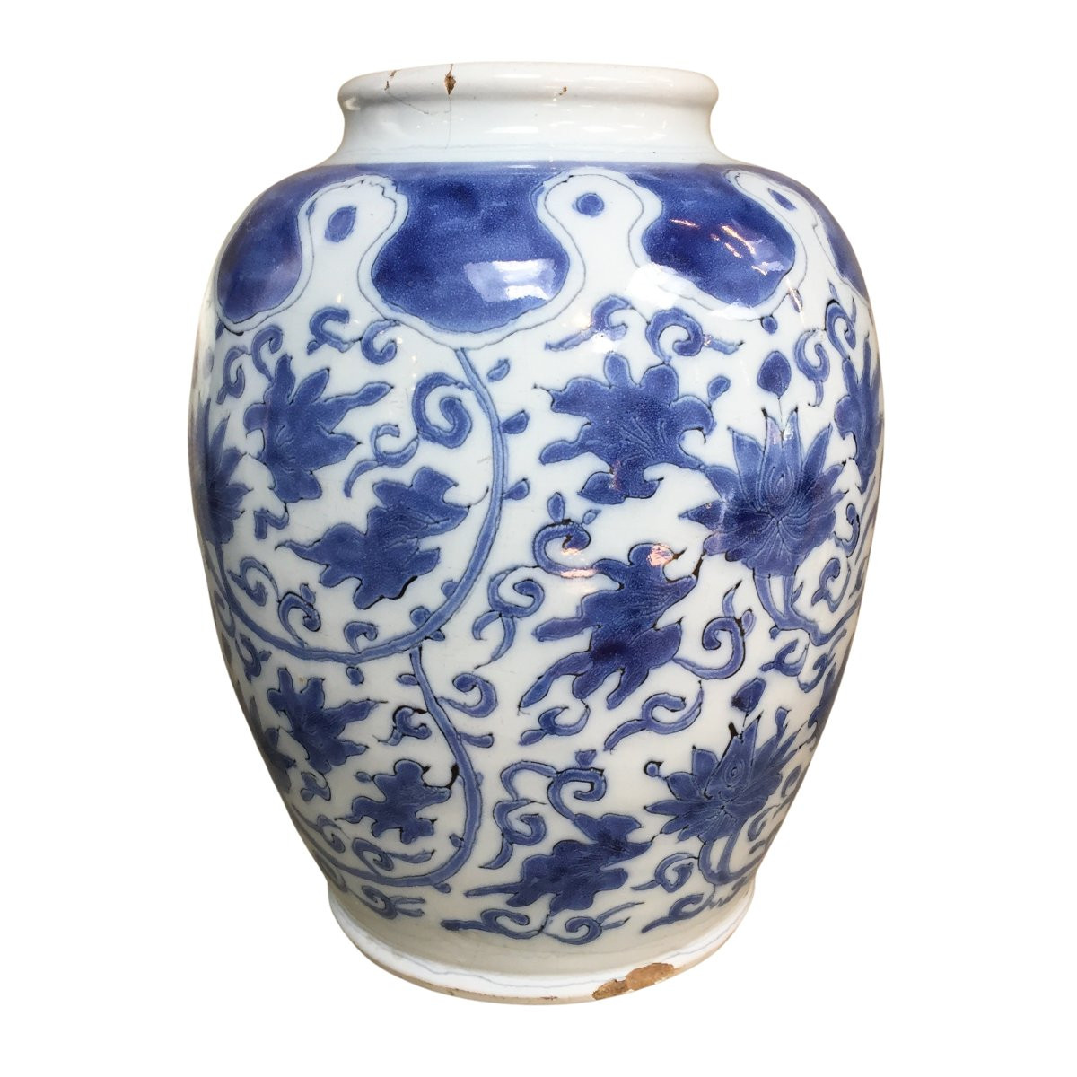 Vase En Faïence De Delft à Décor De Chinoiserie Transitionnelle, XVIIe Siècle-photo-1