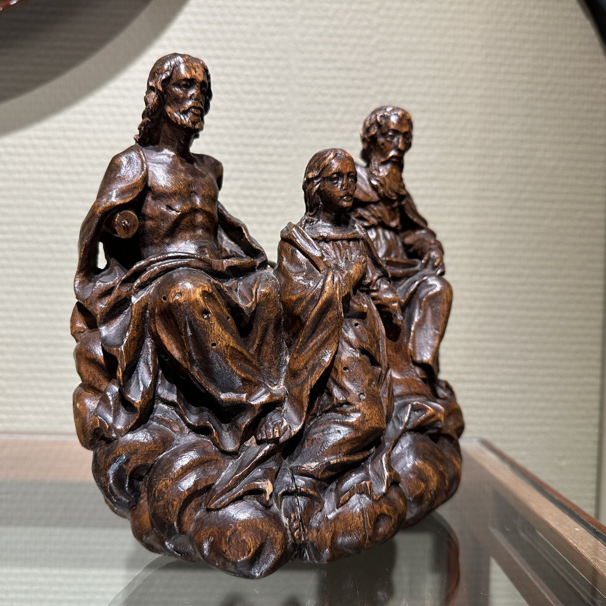 Wooden Sculpture Of The Assumption Of Mary Into Heaven, Netherlands, Circa 1700-photo-2