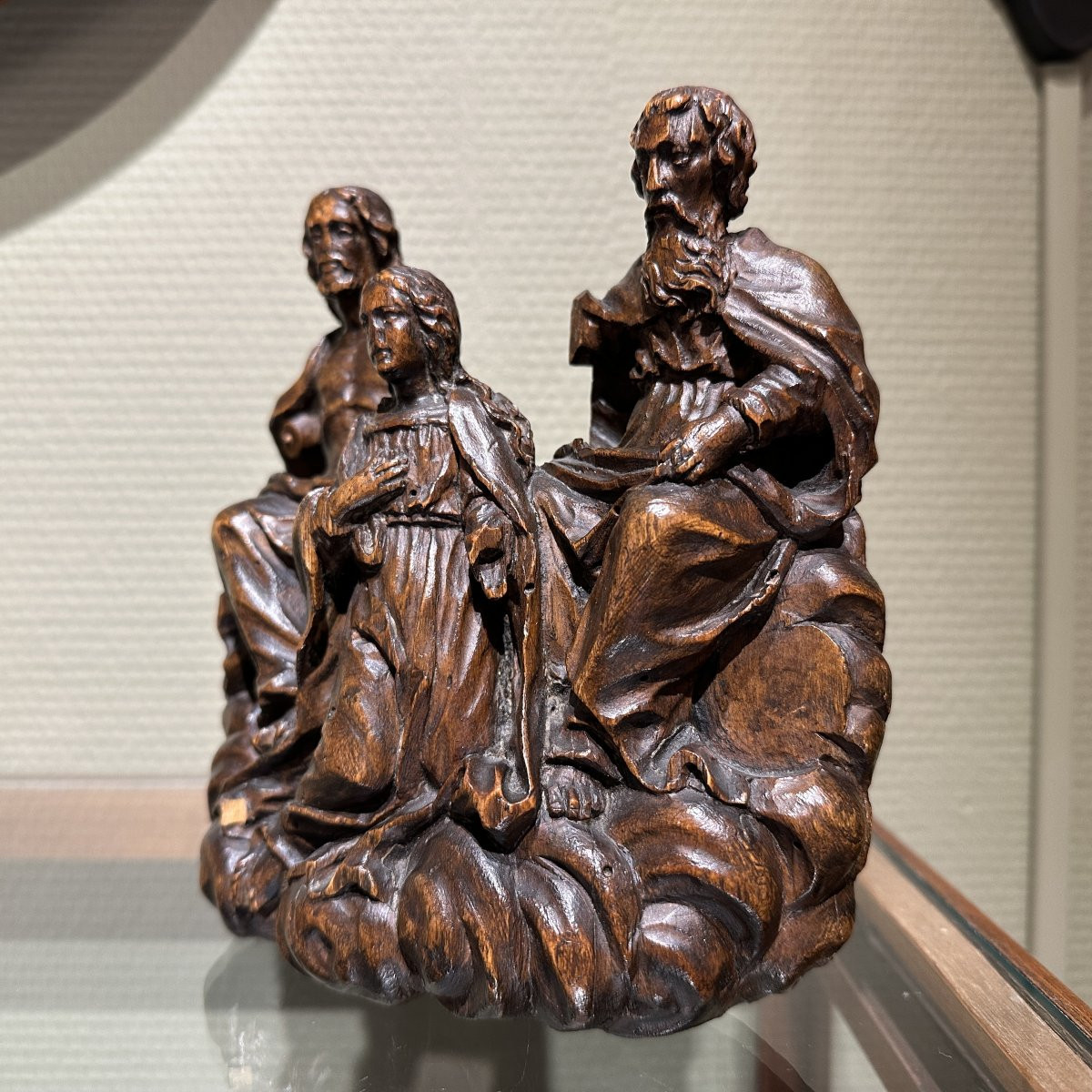 Wooden Sculpture Of The Assumption Of Mary Into Heaven, Netherlands, Circa 1700-photo-3