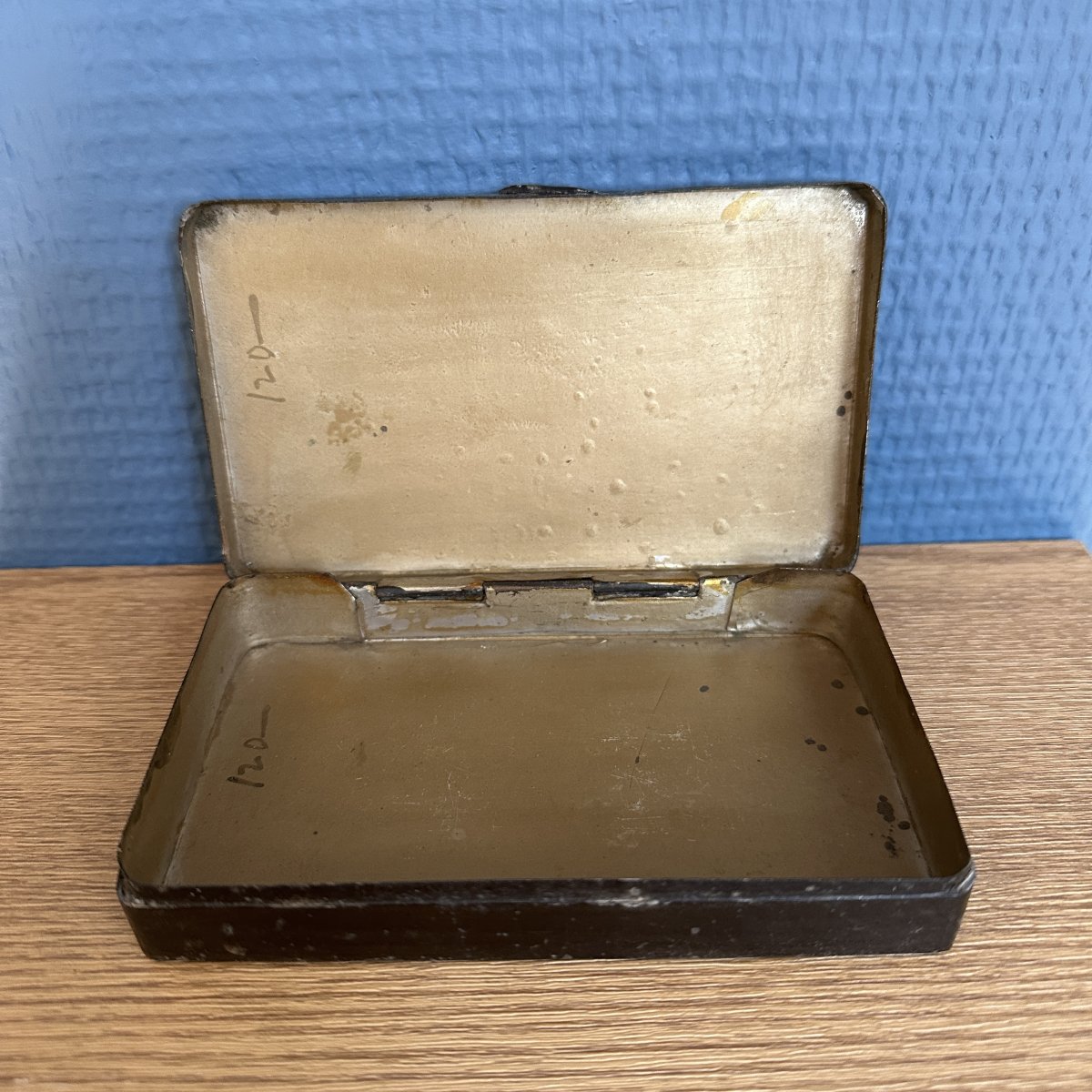 Antique Hand-painted Box, Decorated With A Hunting Scene, Early 19th Century-photo-4