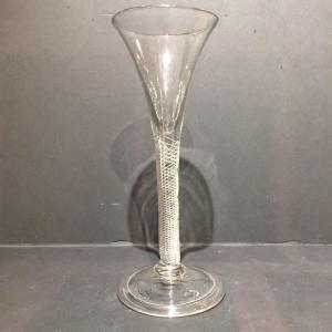 An English Or Dutch Air Twist Wine Glass, 18th Century