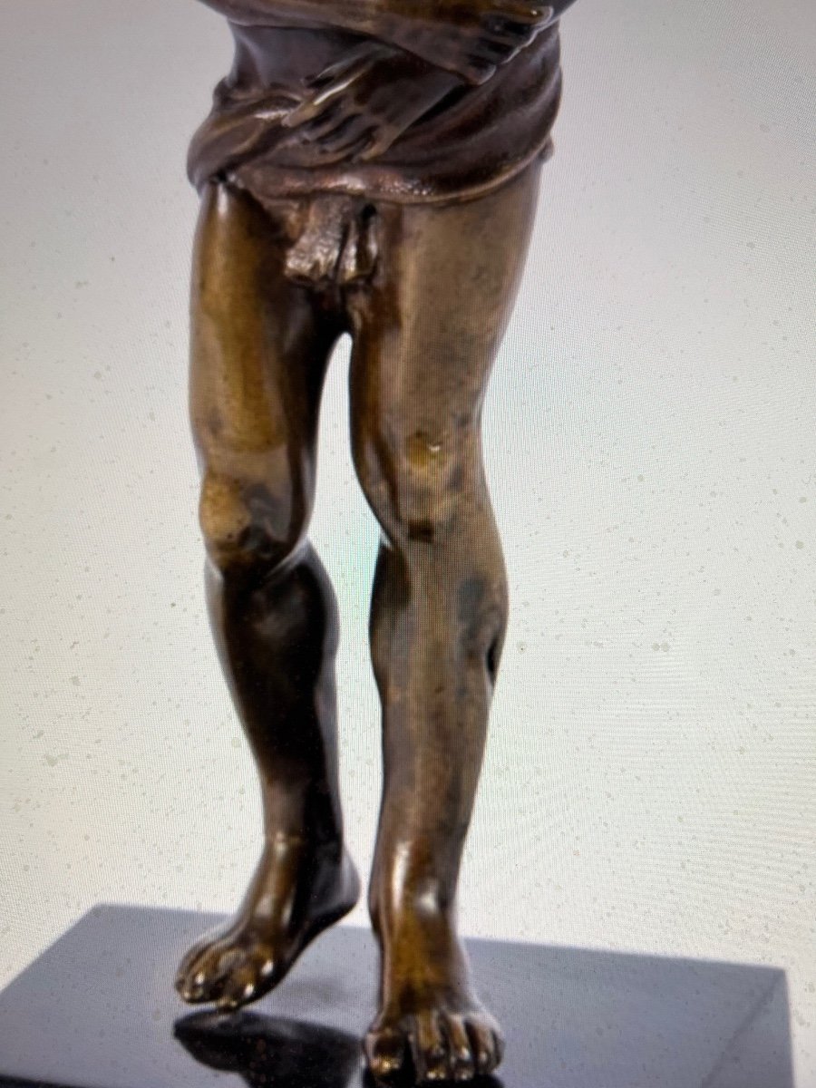 Bronze Statuette "christ Au Reed" Flemish School Early 18th-photo-4