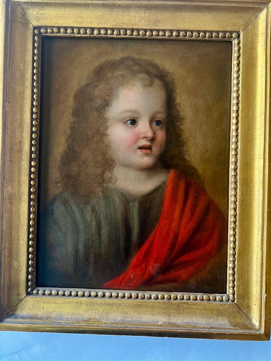Portrait Of Christ Child French Ecoke From The 17th Century