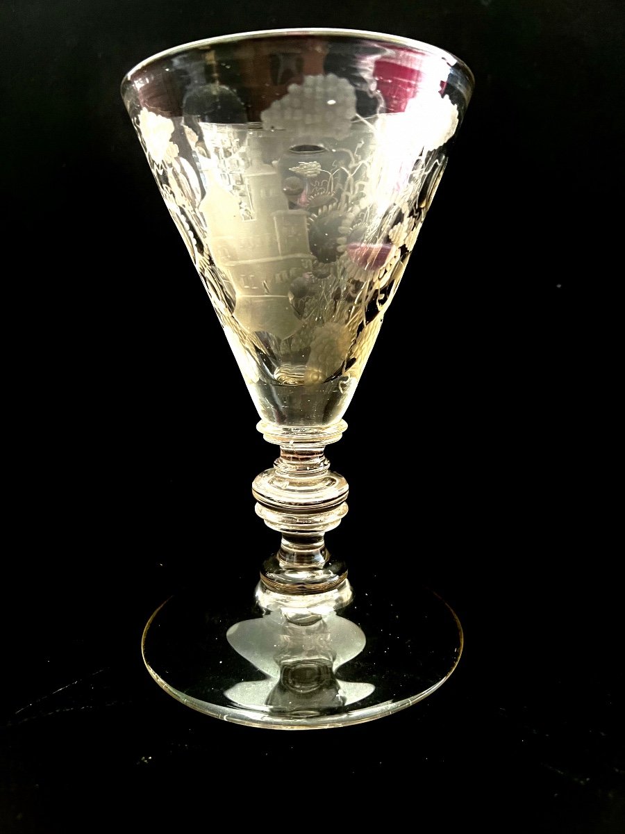 Blown And Engraved Glass Netherlands 18th Century-photo-2