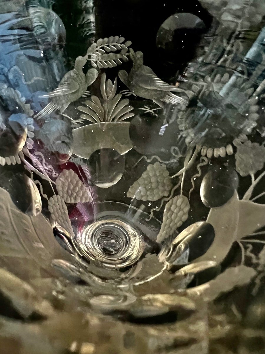 Blown And Engraved Glass Netherlands 18th Century-photo-7