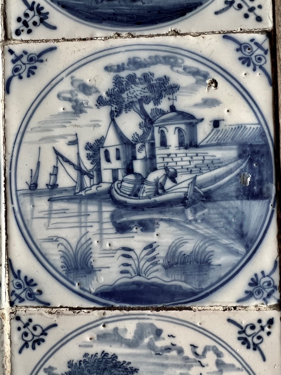 Tray Made Up Of 15 Delft Tiles Early 18th Century-photo-7