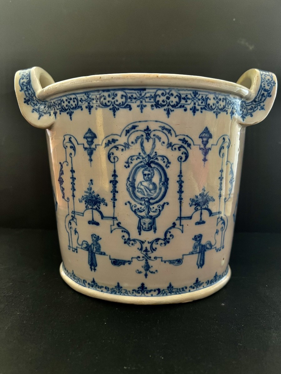 18th Century Montpellier Earthenware Bottle Cooler