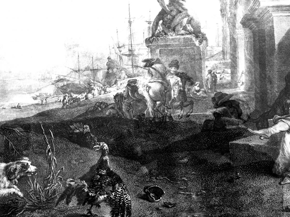 Engraving "part Of Pleasure" N. Delaunay Engraver 18th Century-photo-3
