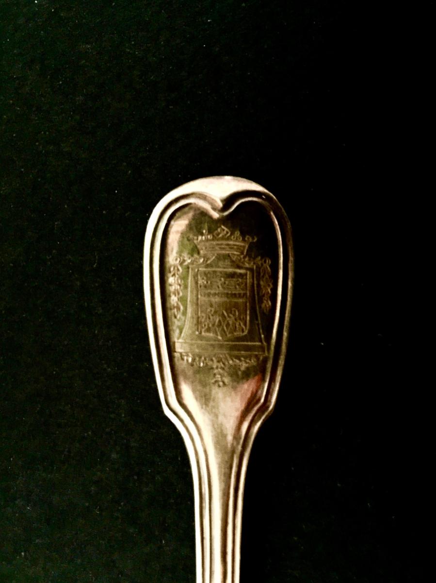 12 Teaspoons In Vermeil Paris 1818-1838-photo-4