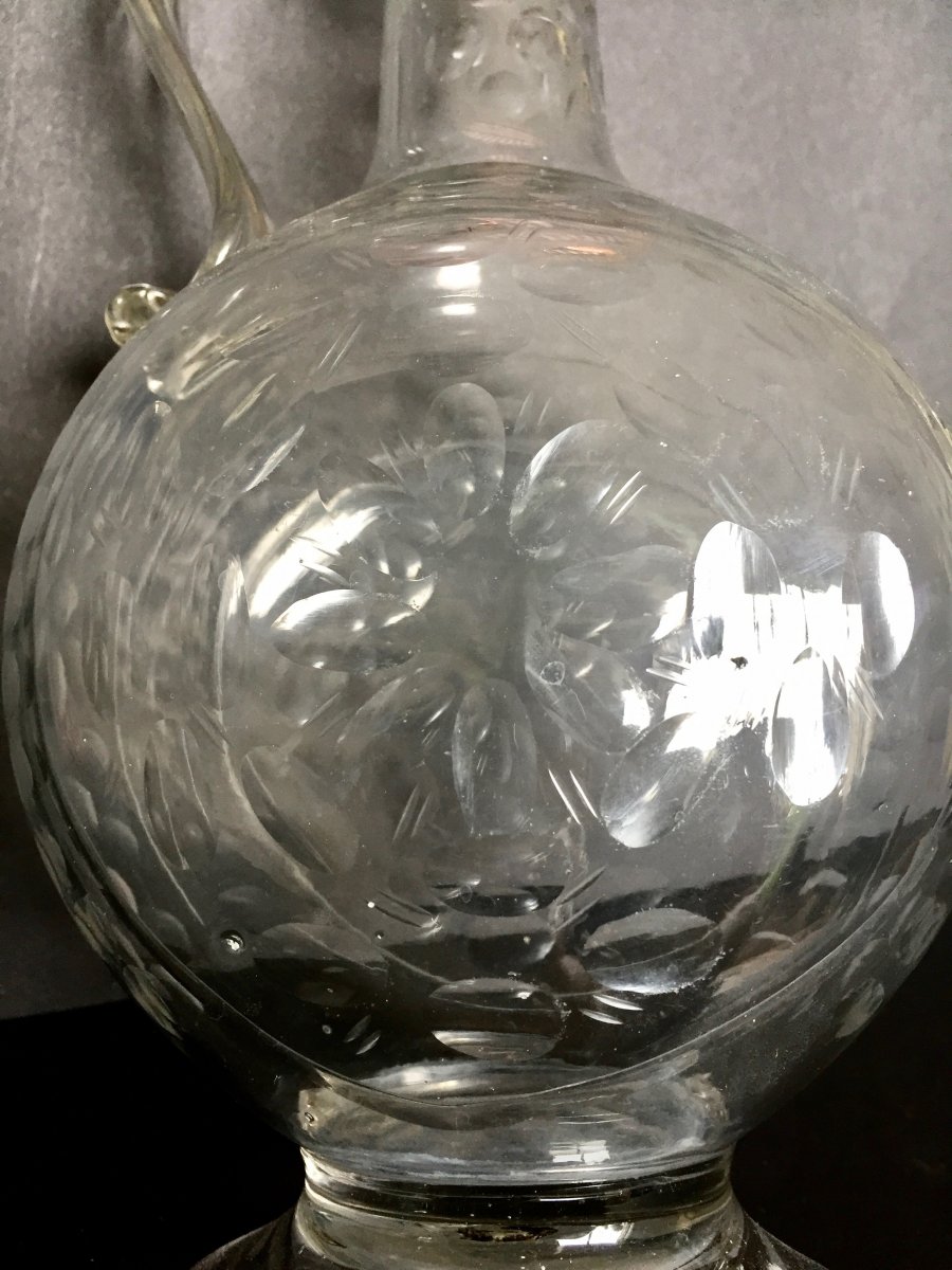 Ewer In Blown Glass XVIII Century-photo-2