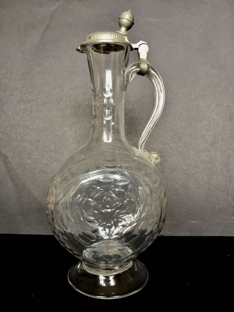 Ewer In Blown Glass XVIII Century