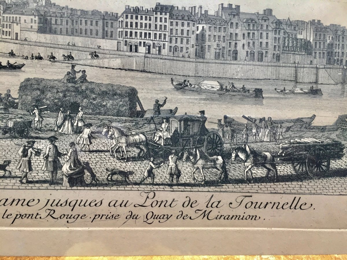 Gravure Représentant Notre Dame De Paris 18 ème Siècle-photo-1