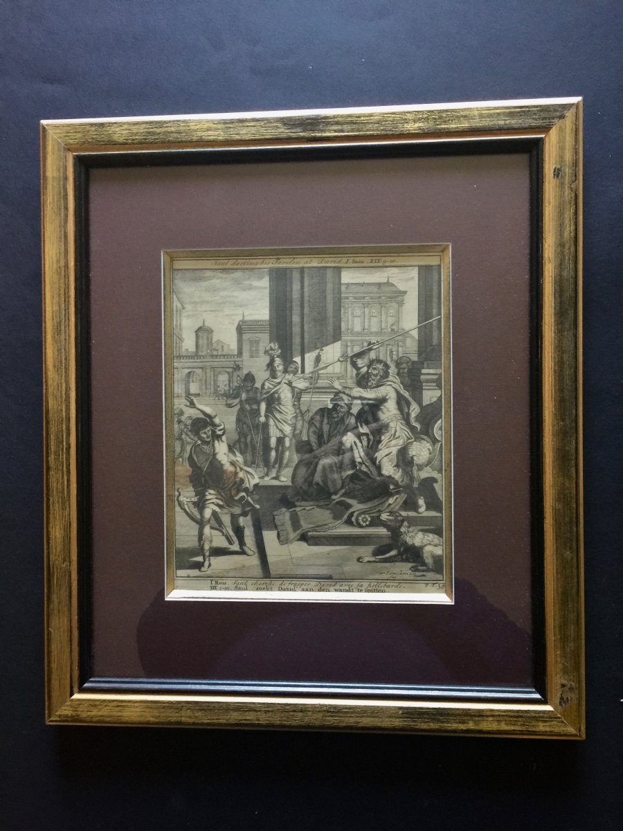 Series Of 4 Dutch Engravings Late 17th And Early 18th-photo-4