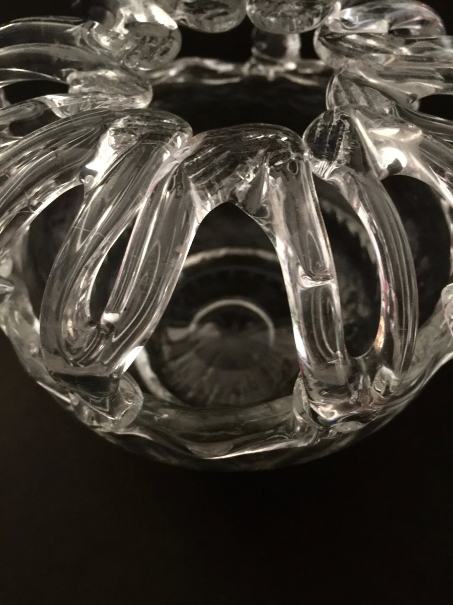 Bouquetière En Verre Soufflé Belgique Liège 18 ème Siècle-photo-1