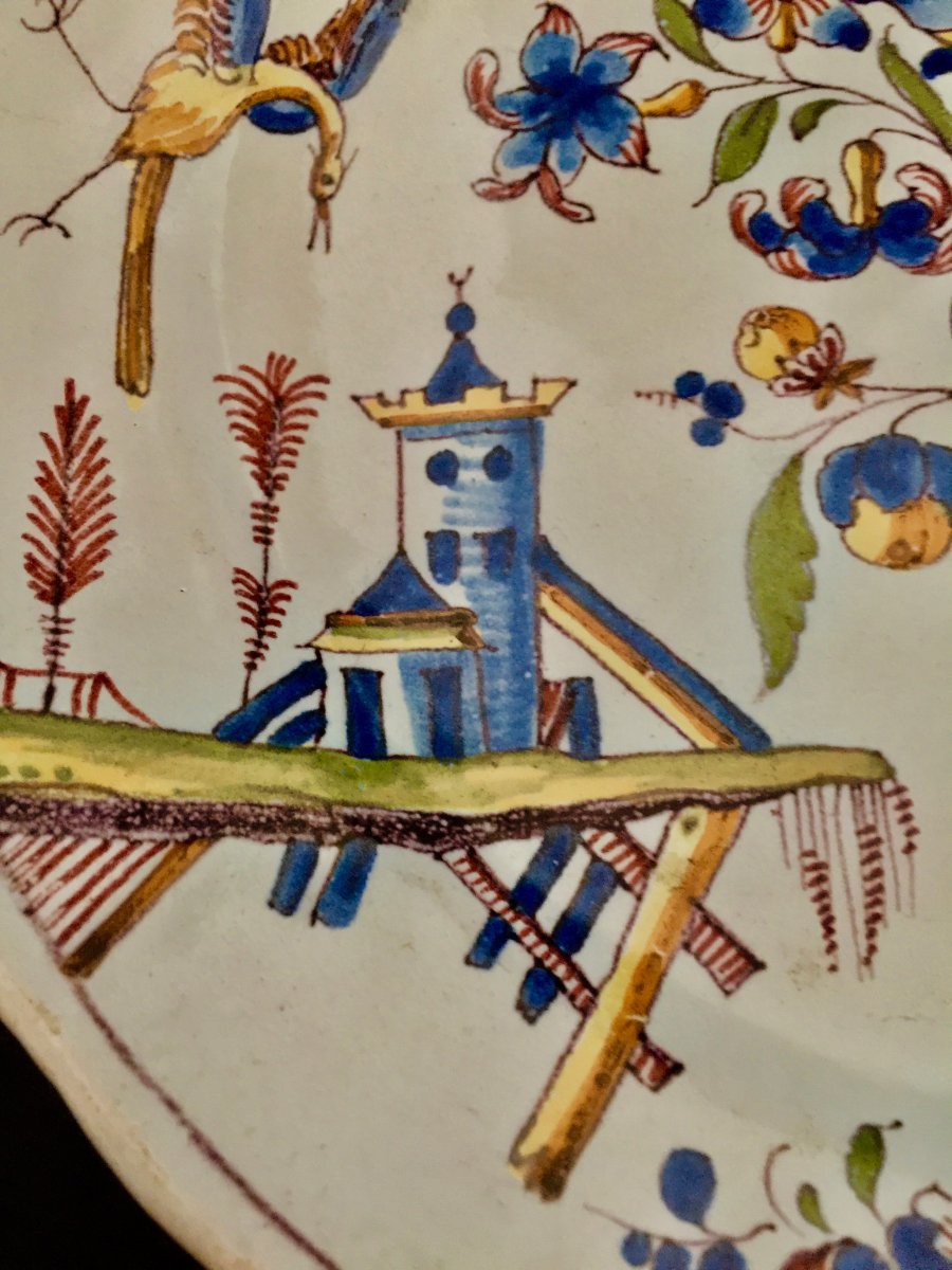 Plate In Earthenware Mills XVIII Century-photo-4