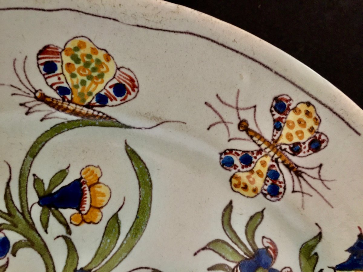 Plate In Earthenware Mills XVIII Century-photo-3