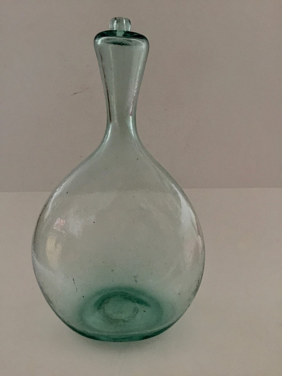 Grande Gourde De Berger En Verre Soufflé XVIIIème Siècle