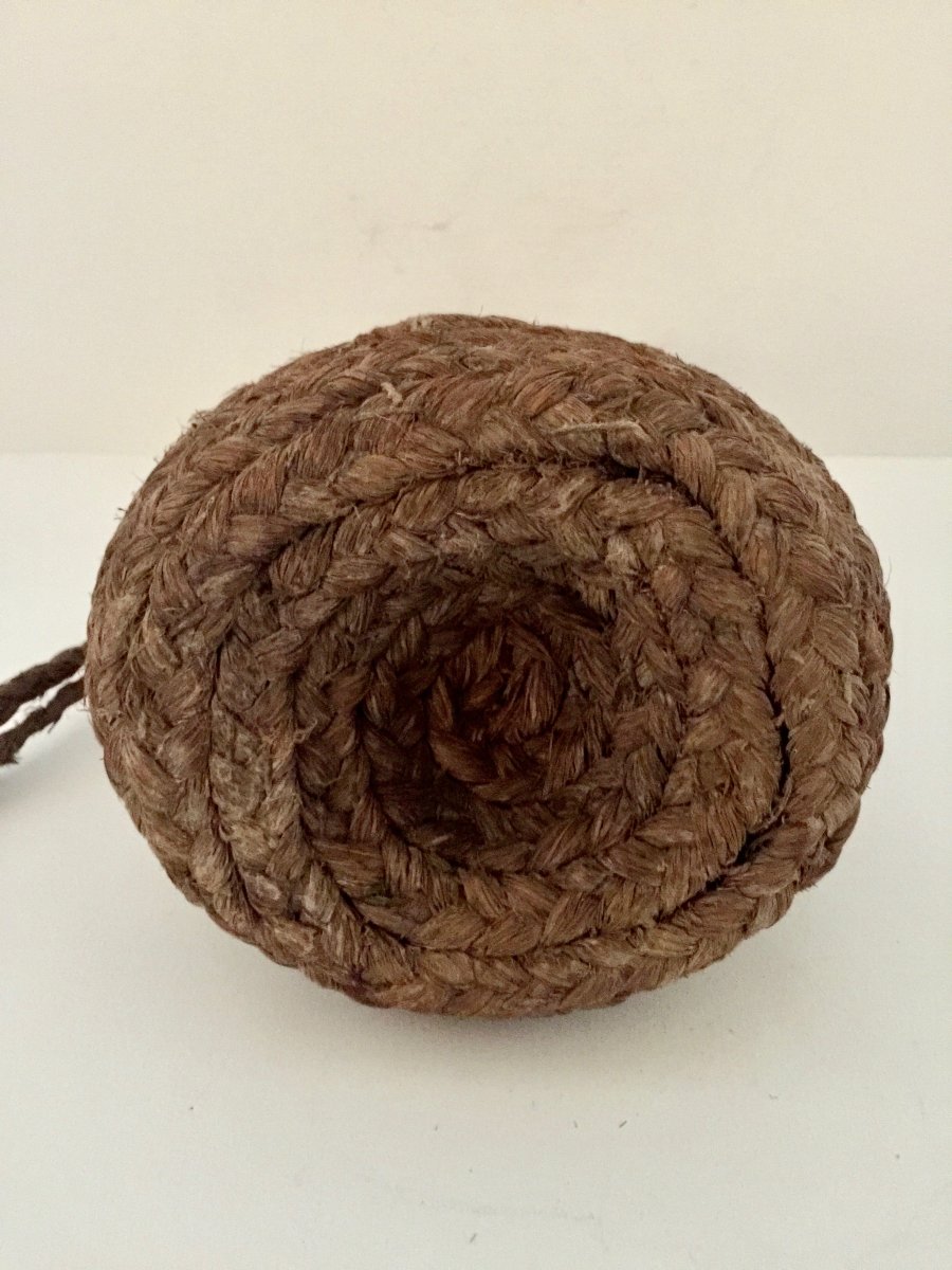 Gourde De Berger En Verre Soufflé Clissé XVIIIème Siècle-photo-4