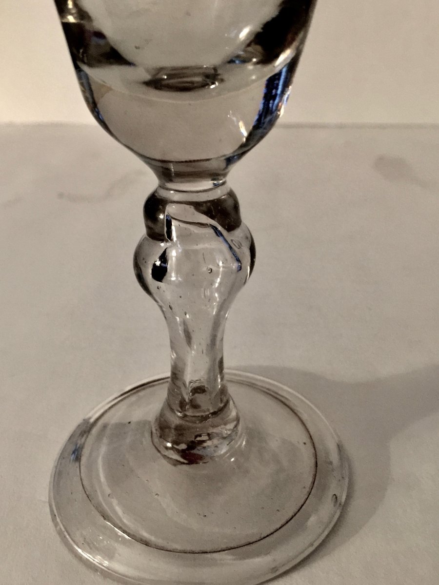 Blown And Engraved Glass 18th Century-photo-3