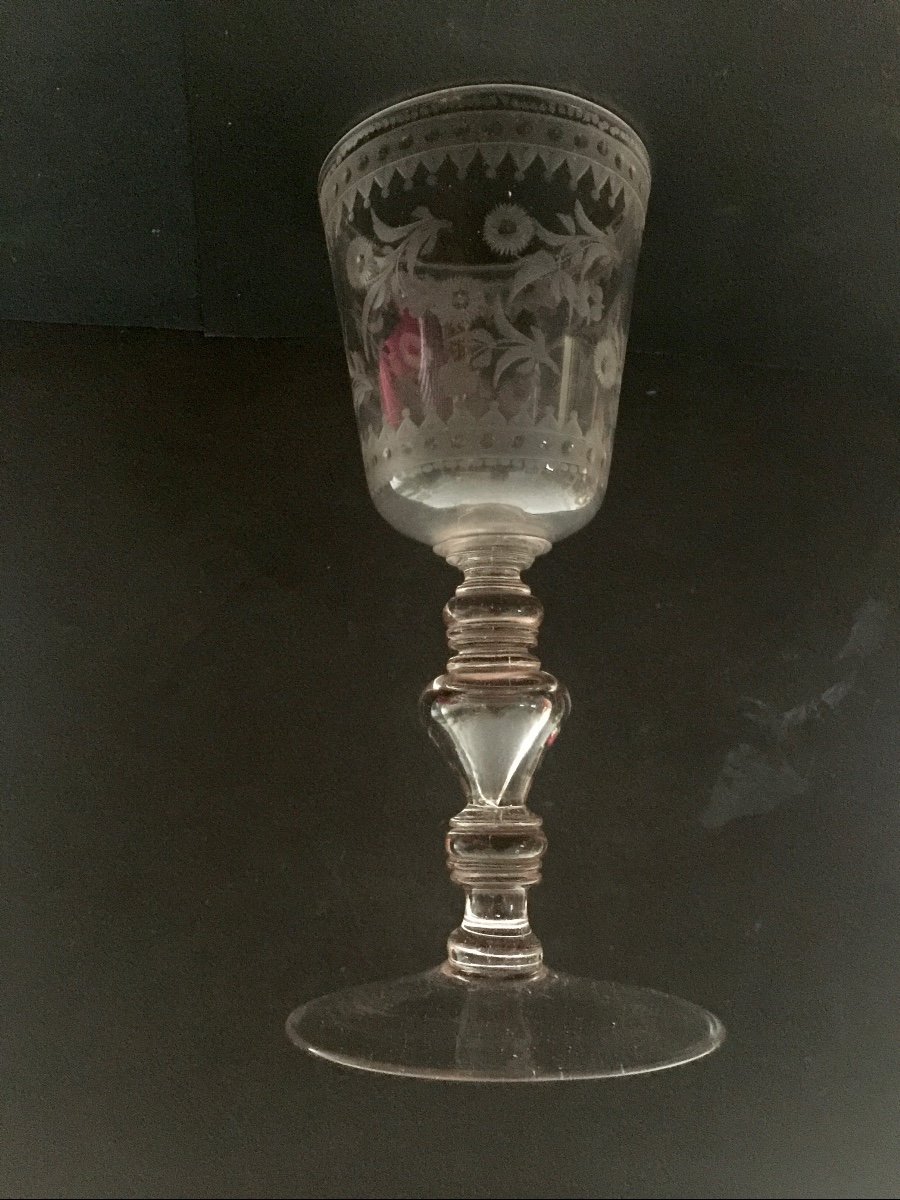 Large Blown And Engraved Glass Nuremberg 1st Century