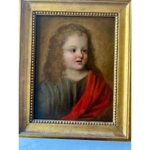 Portrait Du Christ Enfant Ecoke Française Du 17ème Siècle