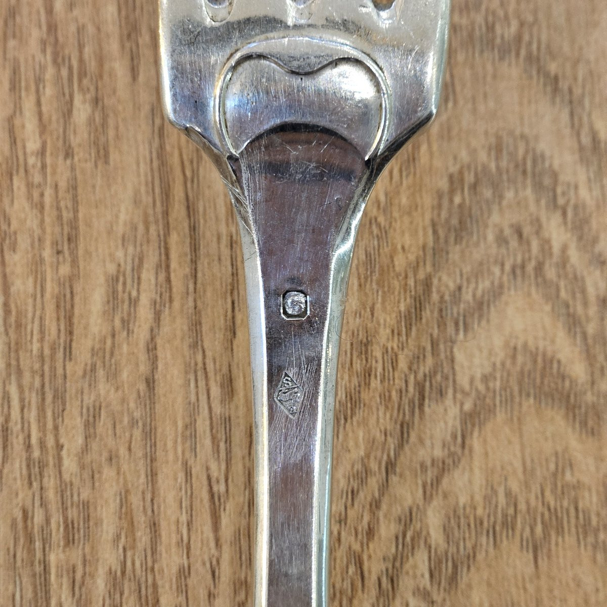 7 couverts en argent massif uni plat ou vieux Paris-photo-4