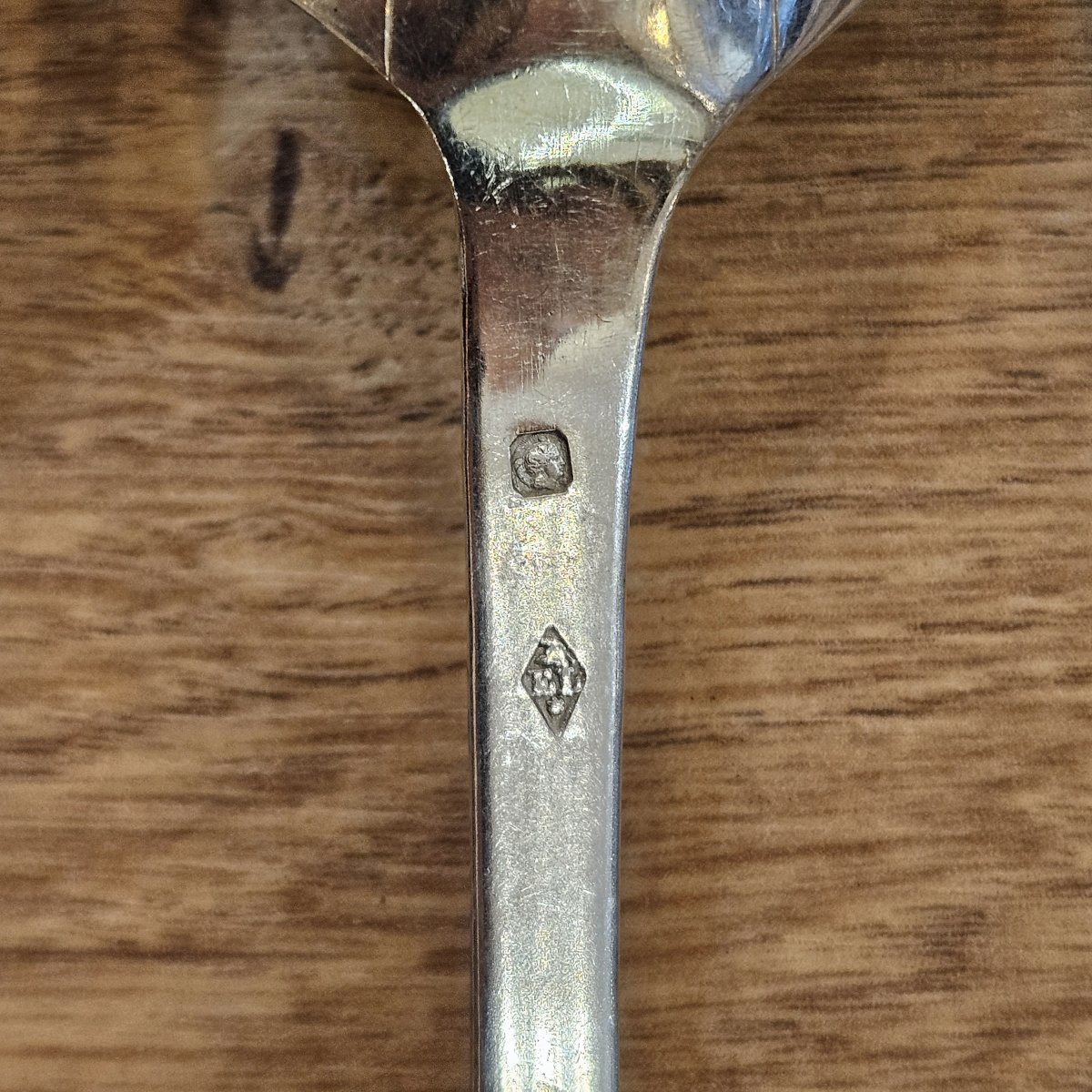 6 couverts à entremet en argent massif uni plat ou vieux Paris-photo-4