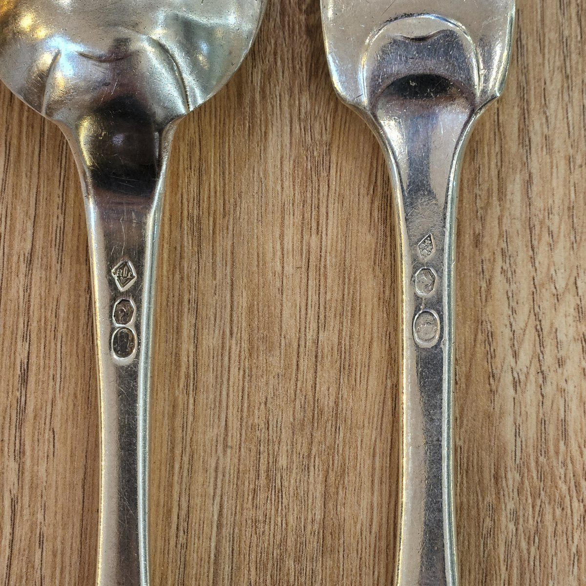 Couvert en argent massif uni plat ou vieux Paris 1er coq (1798-1809)-photo-3