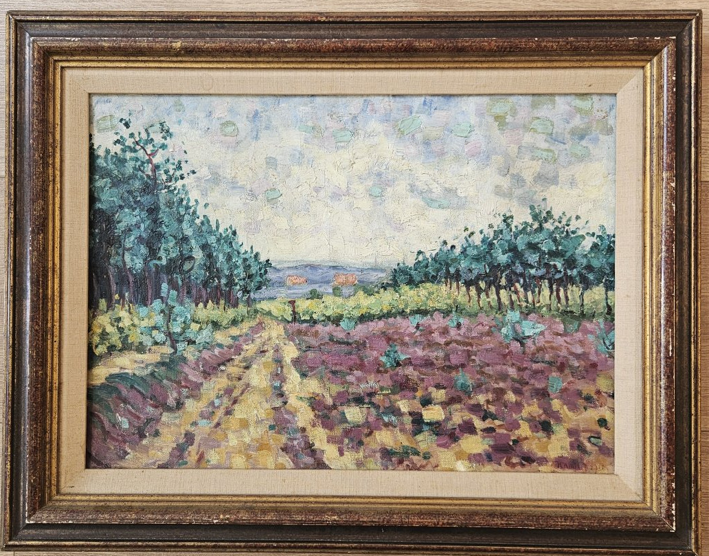 Herman KUYT (1893-1978) Champs de Fleurs huile sur toile 