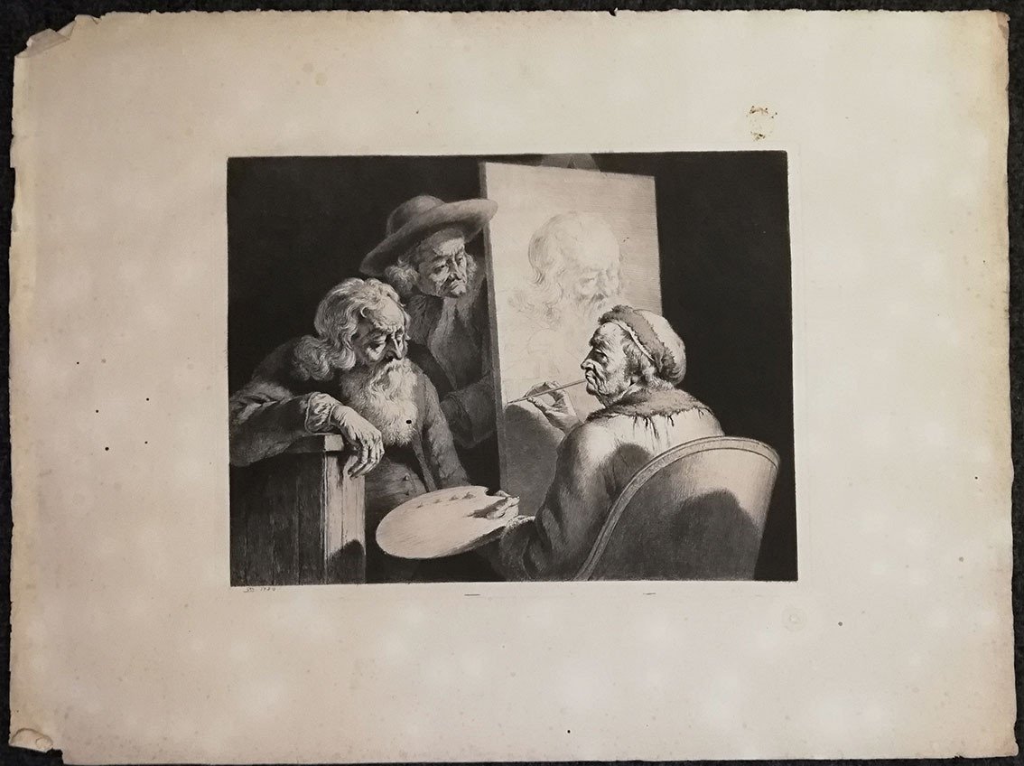 Jean-jacques De Boissieu (1736-1810) 3 Estampes dont  Le Peintre Et Son Modèle 1789-photo-4
