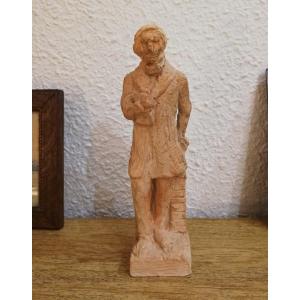 Albert Bouquillon (1908-1997) Terracotta Portrait Of The Writer Jules Michelet