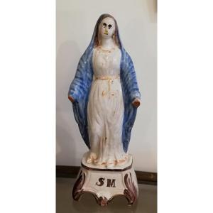 Virgin In Eighteenth Brittany Earthenware