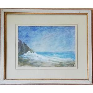 Gio Colucci (1892-1974) Watercolor Gouache The Wave