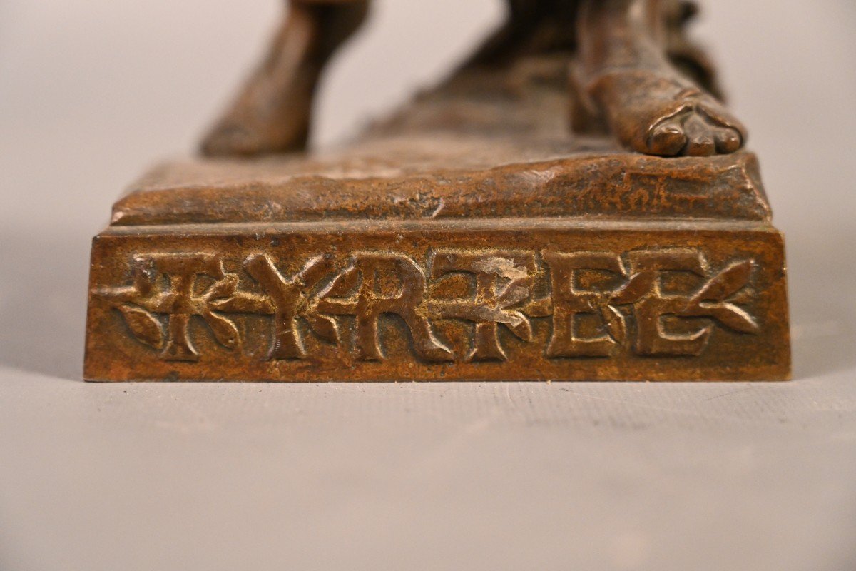 Sculpture en bronze nommé " TYRTEE " d'Emile LAPORTE XIXe siècle-photo-8