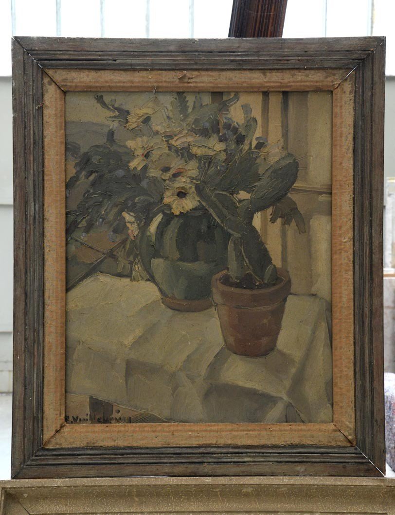 Paul Vuilleumier - Three Oils On Wood, Landscapes And Still Life, 20th Century-photo-2