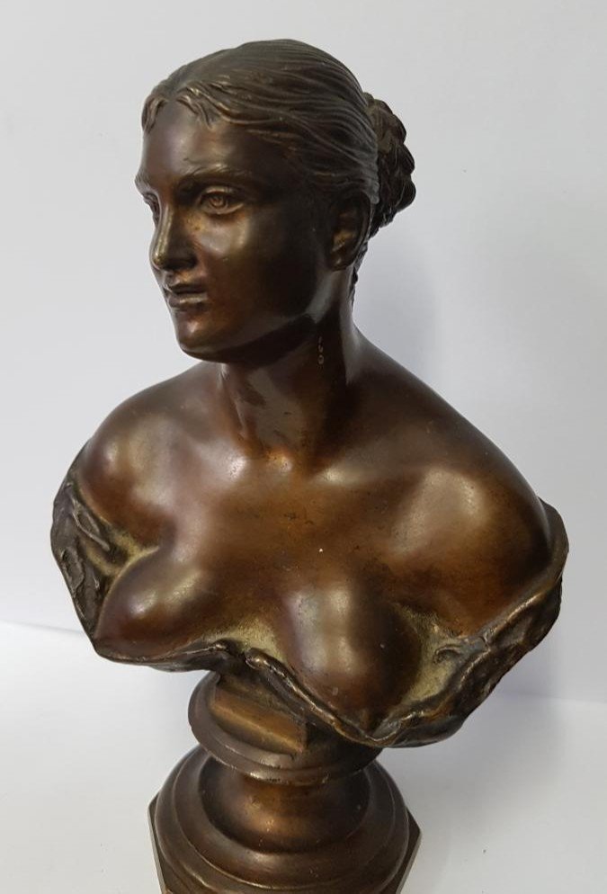 Bust Of Woman In Bronze-photo-2