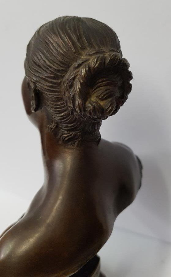 Bust Of Woman In Bronze-photo-3