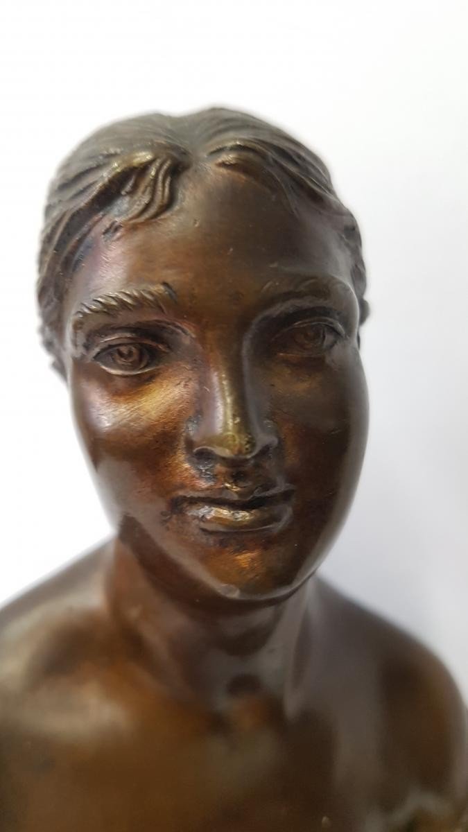 Bust Of Woman In Bronze-photo-4