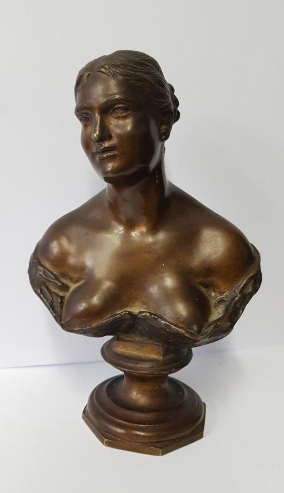 Bust Of Woman In Bronze