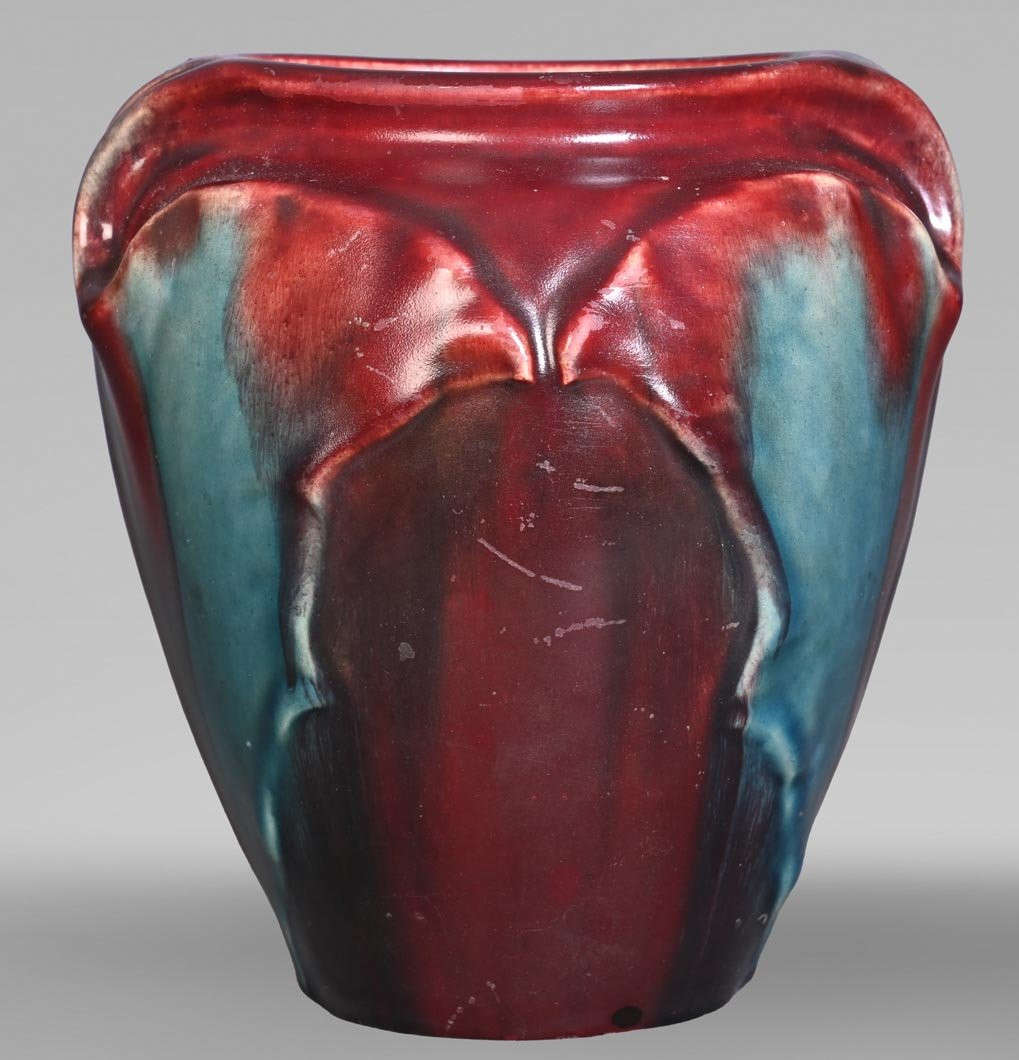 Vase en grès à glaçure sang-de-bœuf par EUGÈNE BAUDIN, vers 1900-photo-2