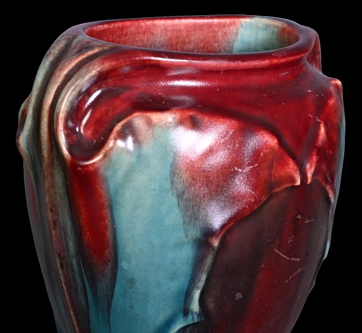 Vase en grès à glaçure sang-de-bœuf par EUGÈNE BAUDIN, vers 1900-photo-1