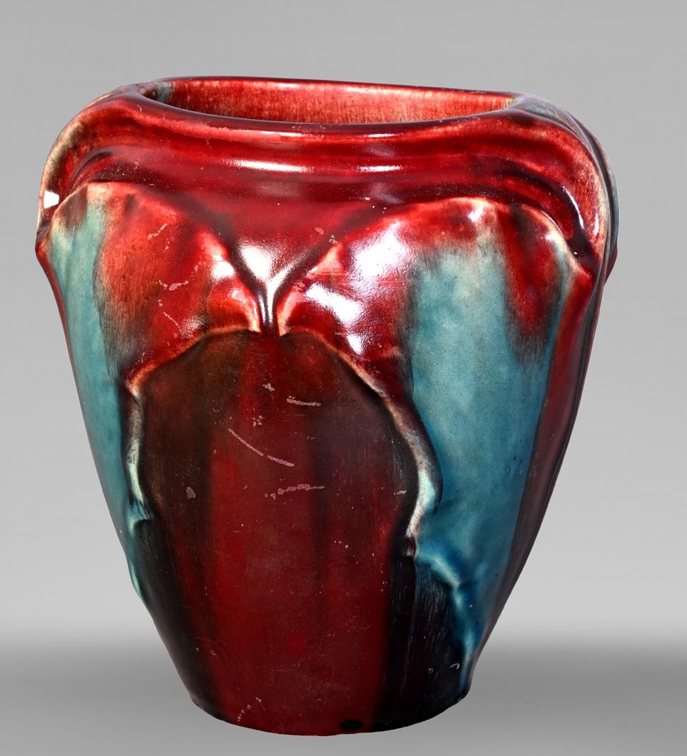 Vase en grès à glaçure sang-de-bœuf par EUGÈNE BAUDIN, vers 1900