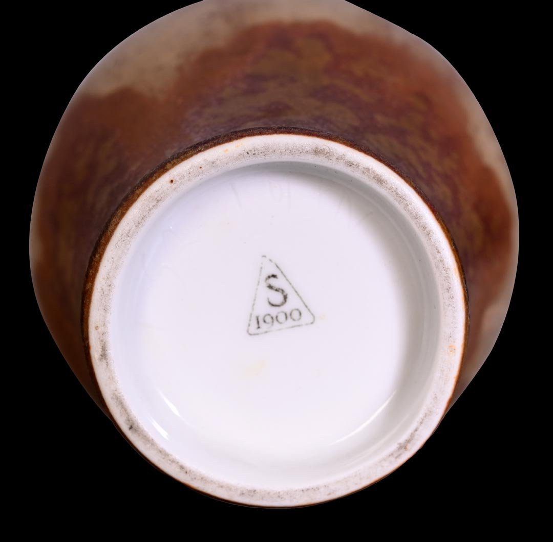 Glazed Stoneware Soliflore Vase, Manufacture Nationale De Sèvres, Dated 1900-photo-1