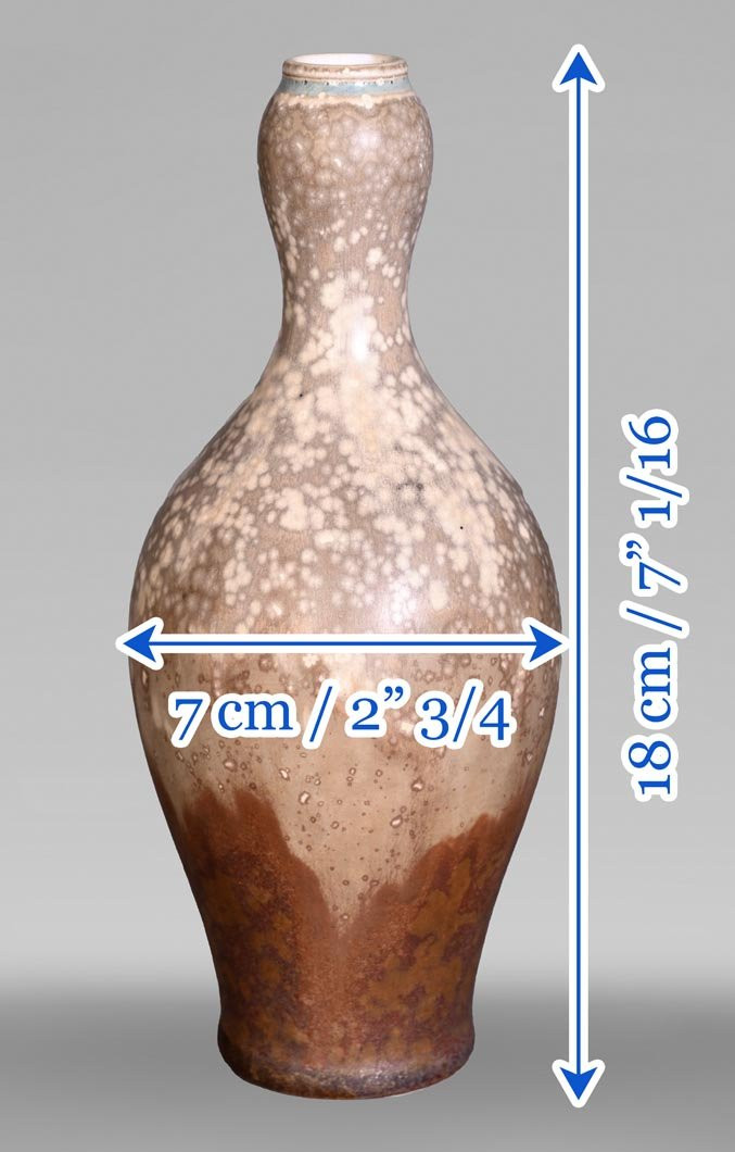 Glazed Stoneware Soliflore Vase, Manufacture Nationale De Sèvres, Dated 1900-photo-2