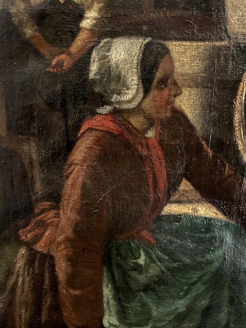 Grand tableau de scène de genre – Le pressoir-photo-1