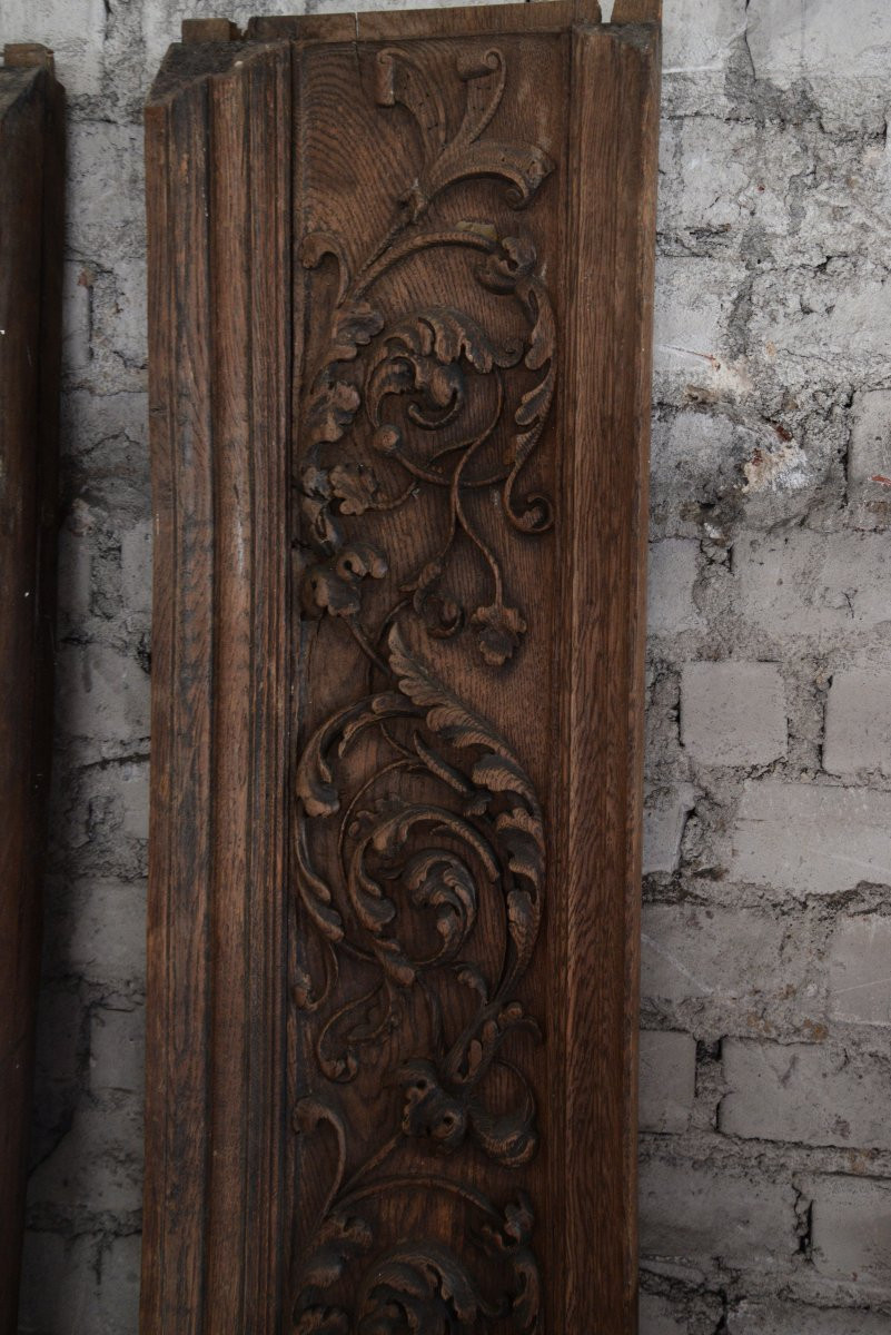 Lit monumental en chêne sculpté, de style Néo-Renaissance, vers 1885-photo-4