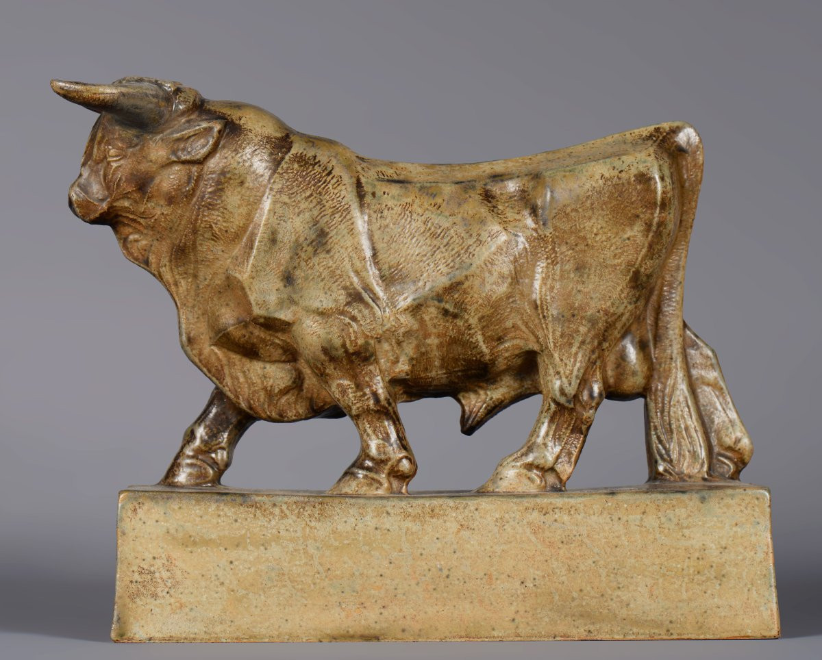 Grès MOUGIN, Maurice-Sébastien LAURENT (1887-1973) – Taureau-photo-2