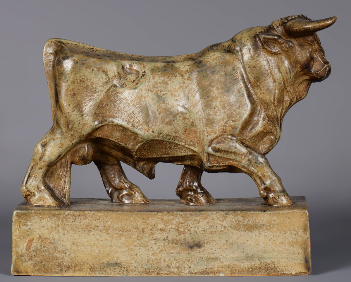 Grès MOUGIN, Maurice-Sébastien LAURENT (1887-1973) – Taureau-photo-3
